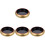 4Pcs Golden Round Sushi Plates Multi-Use Sashimi Dish for Home 2