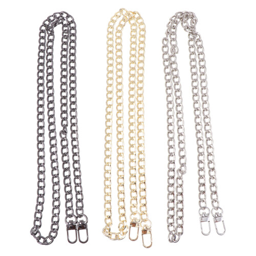 9Pcs Assorted Color Metal Bag Chains Replacement Straps for Purses