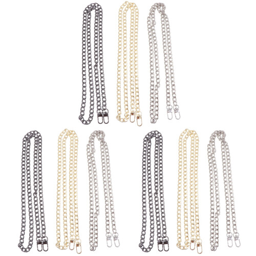 9Pcs Assorted Color Metal Bag Chains Replacement Straps for Purses 2