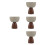 4Pièces Bols À Dessert Céramique Élégants Pied Support Bois 3