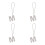 4Pcs Multi Crystal Pendant Auto Decoration Bling Car Rearview Mirror 4