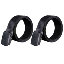 6Pcs Canvas Belts for Men Black Durable Nylon Breathable Casual Buckle