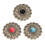 9Pcs Alloy Snap Button Fasteners Assorted Colors DIY Craft Accessories 1
