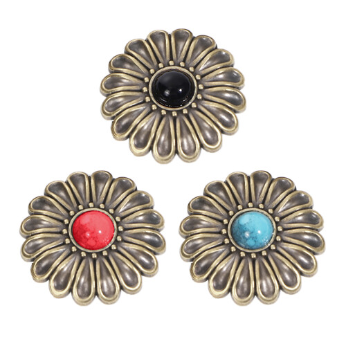 9Pcs Alloy Snap Button Fasteners Assorted Colors DIY Craft Accessories