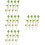 48Pcs Green Mini Palm Trees Artificial Plastic for Train Model Decor 8