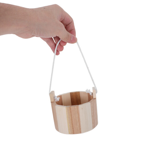 2Pièces Seau En Bois Multifonction Pour Spa, De Bain Sauna 2
