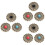 9Pcs Alloy Snap Button Fasteners Assorted Colors DIY Craft Accessories 6