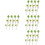 48Pcs Green Mini Palm Trees Artificial Plastic for Train Model Decor 7