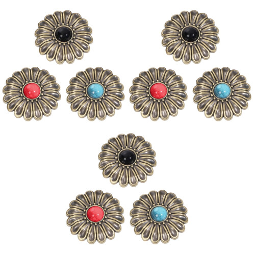 9Pcs Alloy Snap Button Fasteners Assorted Colors DIY Craft Accessories 2