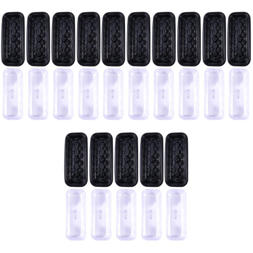 15Sets Planter Pot Tray with Transparent Lid Durable Plastic 2