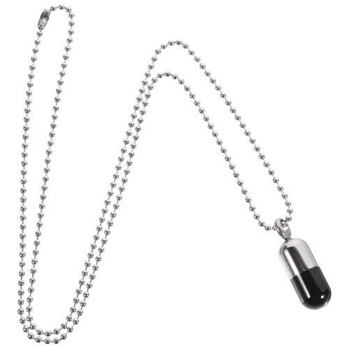 3Pcs Capsules Pendant Necklace With Openable Pill Case Gift