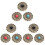 9Pcs Alloy Snap Button Fasteners Assorted Colors DIY Craft Accessories 2