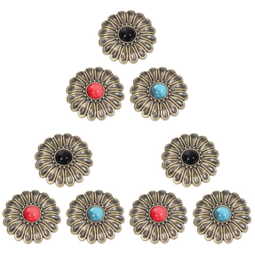 9Pcs Alloy Snap Button Fasteners Assorted Colors DIY Craft Accessories 1