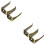2Sets Golden Iron Fire Extinguisher Bracket Wall Mount for Home Use 8