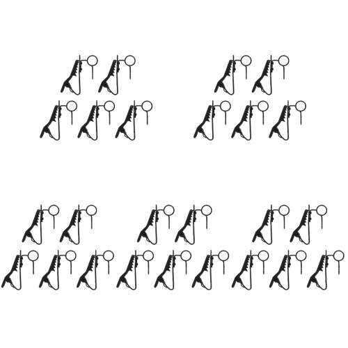 25Pcs Black Iron Mic Clips for Collar Durable Microphone Lapel Holders 2