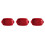 3Pcs Creative Red Ceramic Baking Tray Heat-Resistant Kitchenware 10