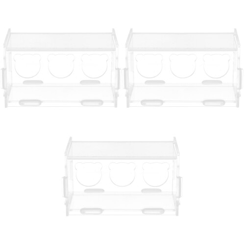 3Stk Futterbehälter Transparent Für Kleintiere Und 1