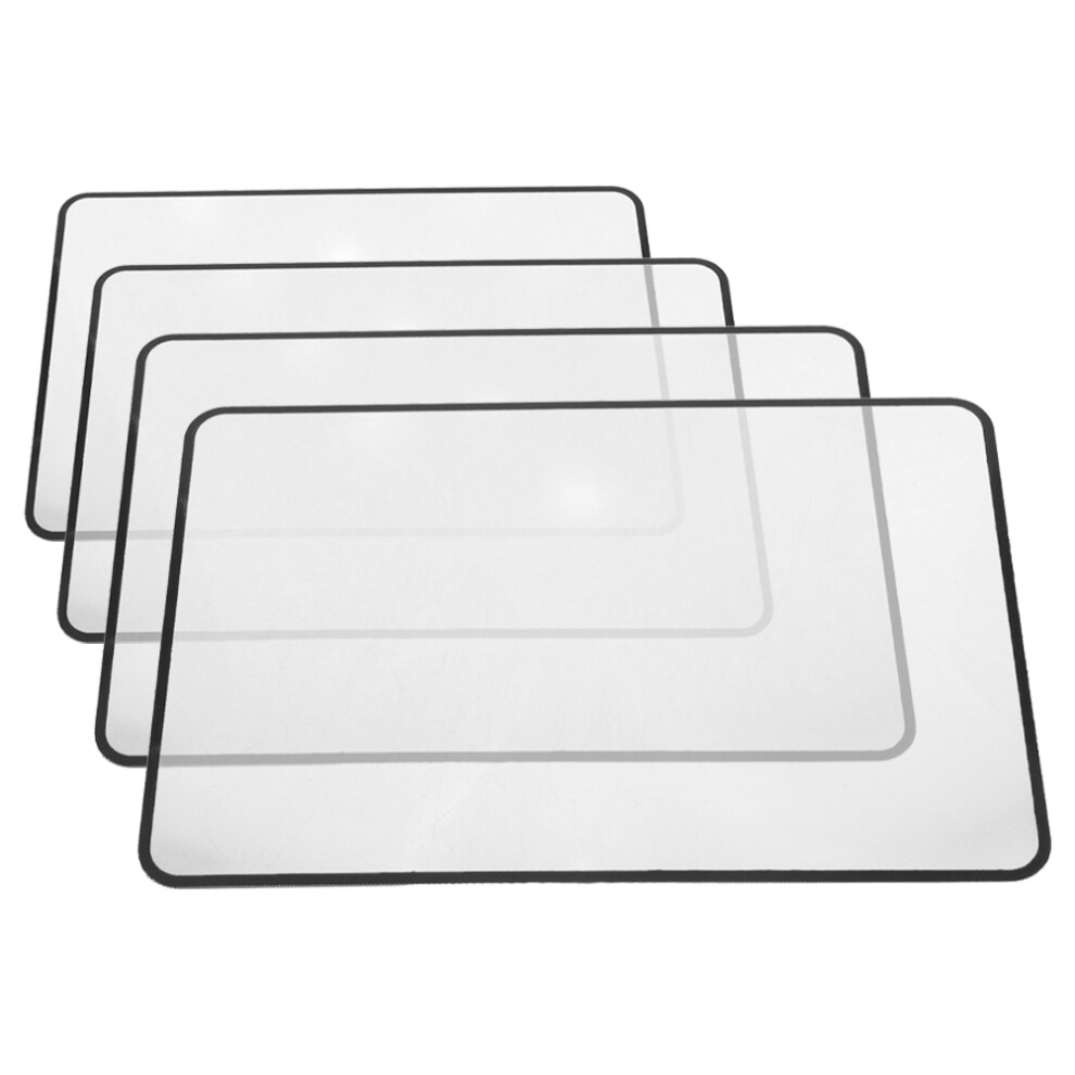 Ohphcall Black 8Pcs Full Page Magnifier Pvc Card For Reading And Bookmarks