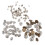 100Pcs Silver Metal Jeans Buttons Durable Adjustable Snap Fasteners 2
