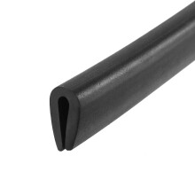Edge Trim Seal Black PVC U Channel Edge Protector 10ft for 1/16–3/32 Inch Flexible Secure Fit