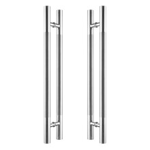 2 Pairs Stainless Steel Glass Door Handle Set, Rustproof Modern Finish for Sliding Shower Doors