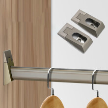Heavy Duty Adjustable Aluminum Closet Rod 63in Champagne for Wardrobes with Silent Glide