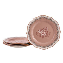 Ceramic Dinner Plates Set of 4 Large 11 Inch for Pasta Salad Microwave and Dishwasher Safe
