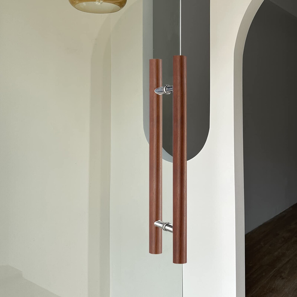 Barn Door Handle And Glass Door Pull Bar, Dualsided Rustresistant Aluminum Alloy, 60Cm Reddish Brown 9174973496397
