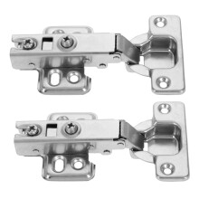 2pcs Soft Close Concealed Cabinet Hinges for Kitchen Frameless Doors Quiet Hydraulic Steel