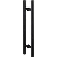 Sliding Barn Door Handle Modern Brushed Stainless Steel DoubleSided Pull for Interior Exterior 120cm Black