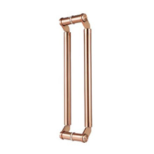 Rose Gold Barn Door Handle Heavy Duty Stainless Steel Swing Handle for Glass and Wood Doors 39'