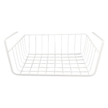 Under Shelf Basket with Durable Metal Wire, SpaceSaving Under Cabinet Hanging Storage Rack for Kitchen, Office, Pantry, Bathroom, White