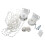Roller Blind Clutch Kit 28mm with Bead Chain and White Roller Shade Bracket Set 1