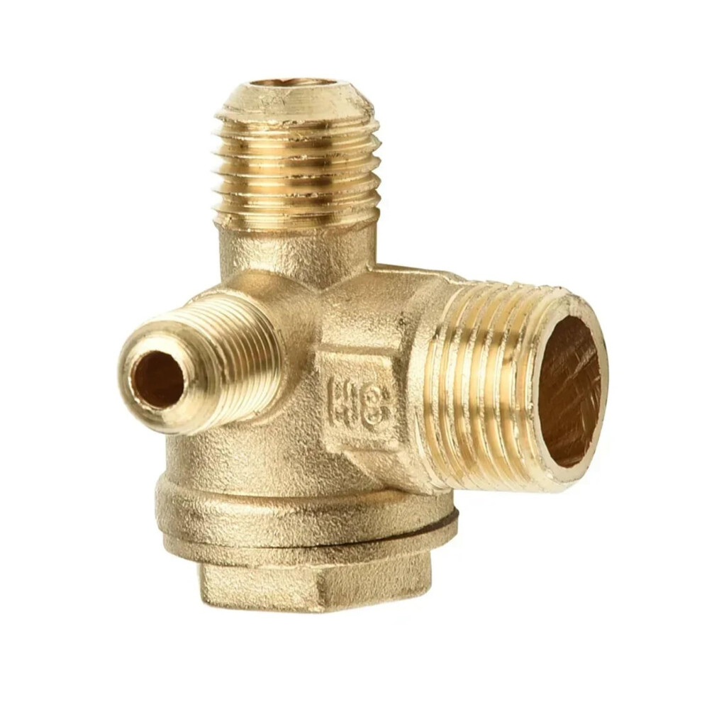 Air Compressor Check Valve 3 Port Brass Connector Male Thread Prevent Backflow 14Mm 16Mm 10Mm 9044945410686