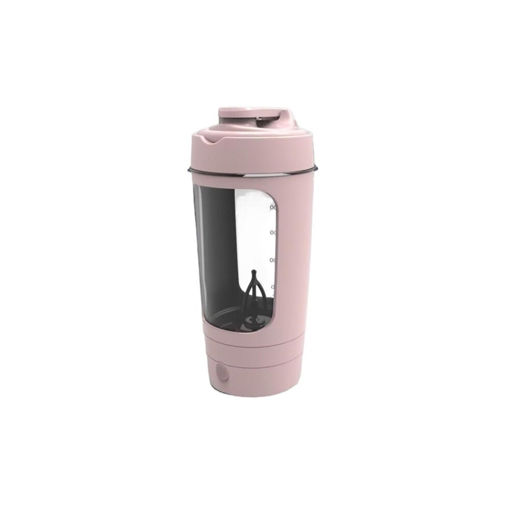 Pink Electric Protein Shaker Bottle 600Ml Romantic With Fast Mixing Usb Rechargeable Blender Cup