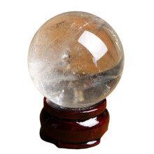 Clear Quartz Crystal Ball 70mm White Gemstone Sphere for Divination and Elegant Home Decor