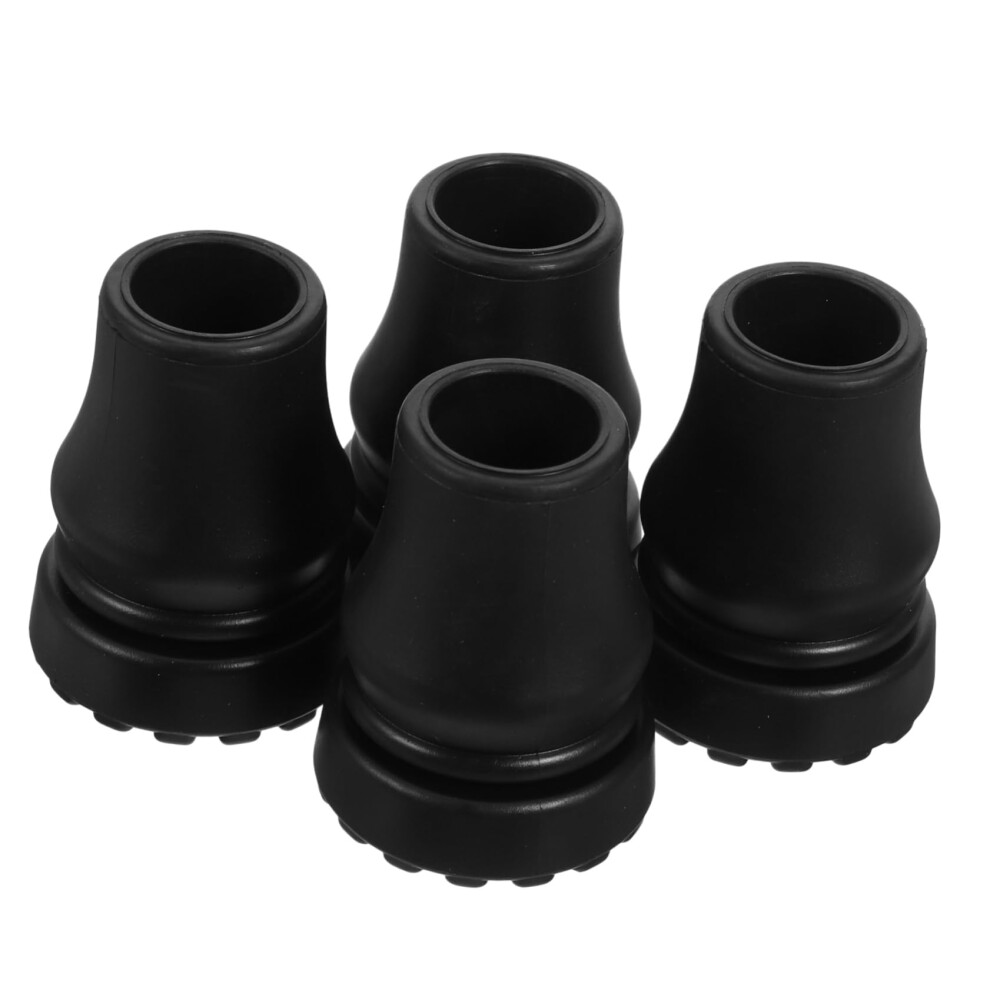 Walking Cane Tips  4pcs Durable AntiSlip Rubber Walking Stick Covers for Trekking Poles