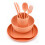 Wheat Straw Dinnerware Set 8pcs EcoFriendly Microwave and Dishwasher Safe Unbreakable Orange 1