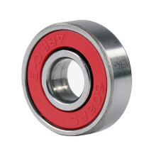 ABEC9 Carbon Steel 608RS Skateboard and Inline Skate Bearings, Red Silver, Deep Groove, 10 Pack