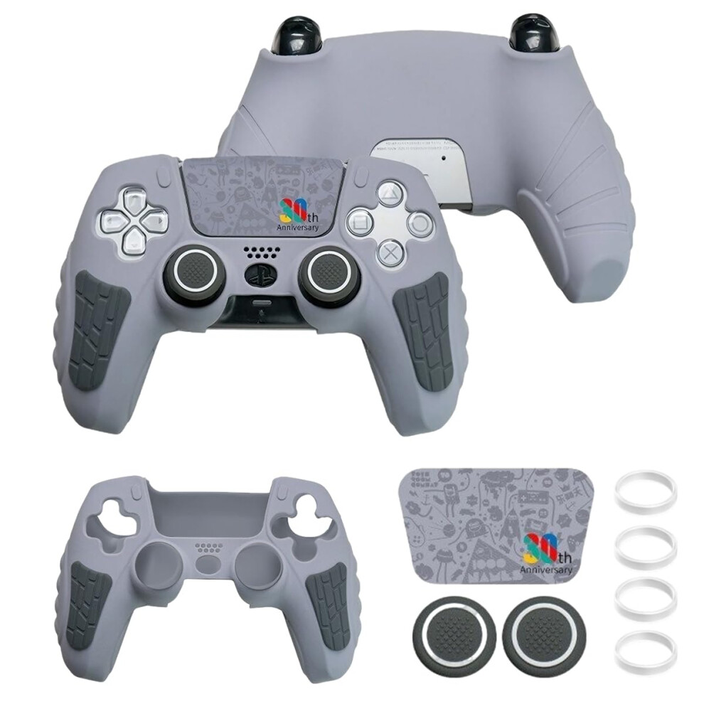 Cover For Ps5 Controller Silicone Grip Skin 30Th Anniversary Design With Thumb Caps And Touchpad Sticker 9455672844895