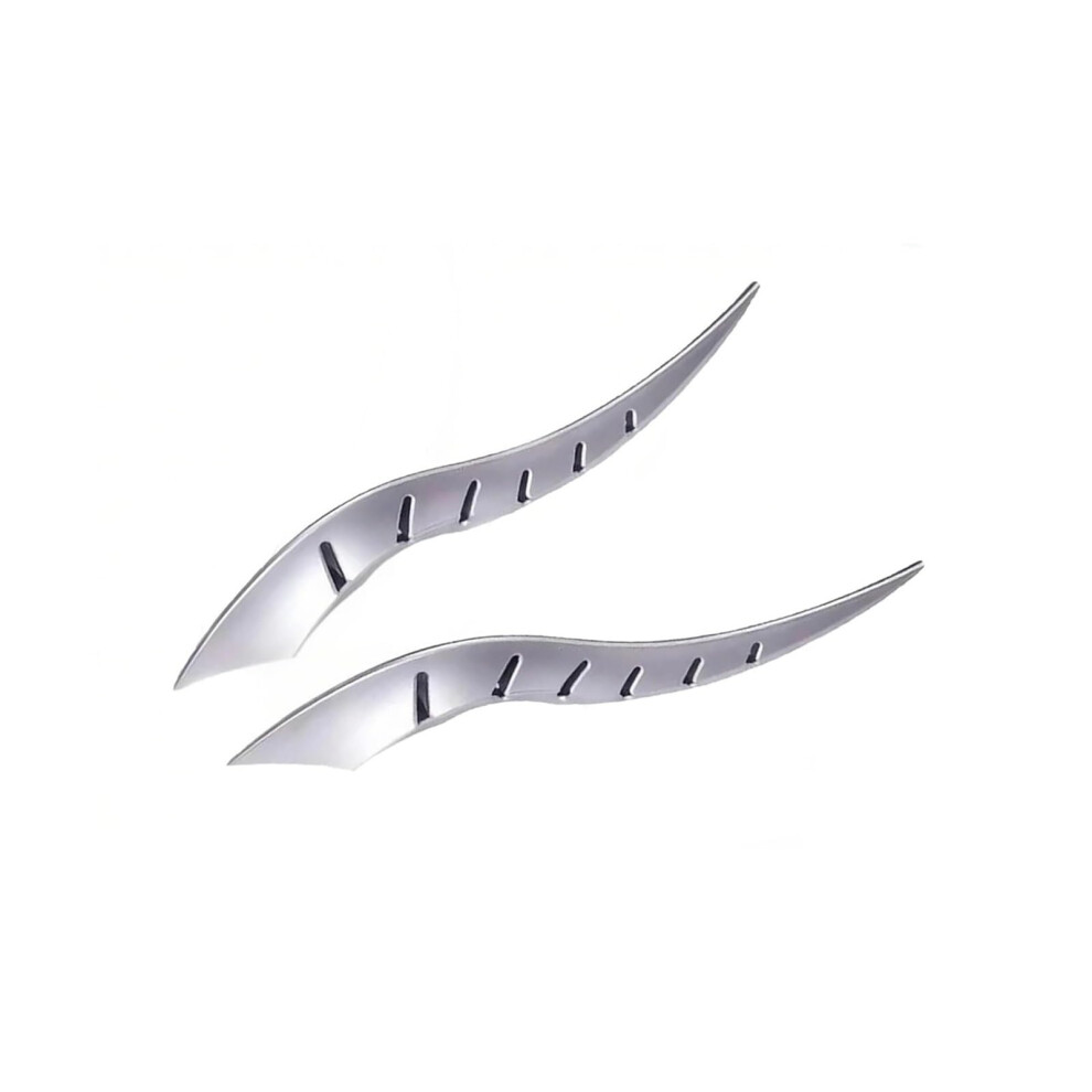 Universal Car Roof Dragon Horn Decoration Carbon Fiber No Drill For Sedans Suvs Pair Silver 9455672844857