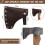 Leather Hatchet Sheath Full Grain Axe Blade Cover with Belt Loop and Adjustable Buckle Red Brown 2