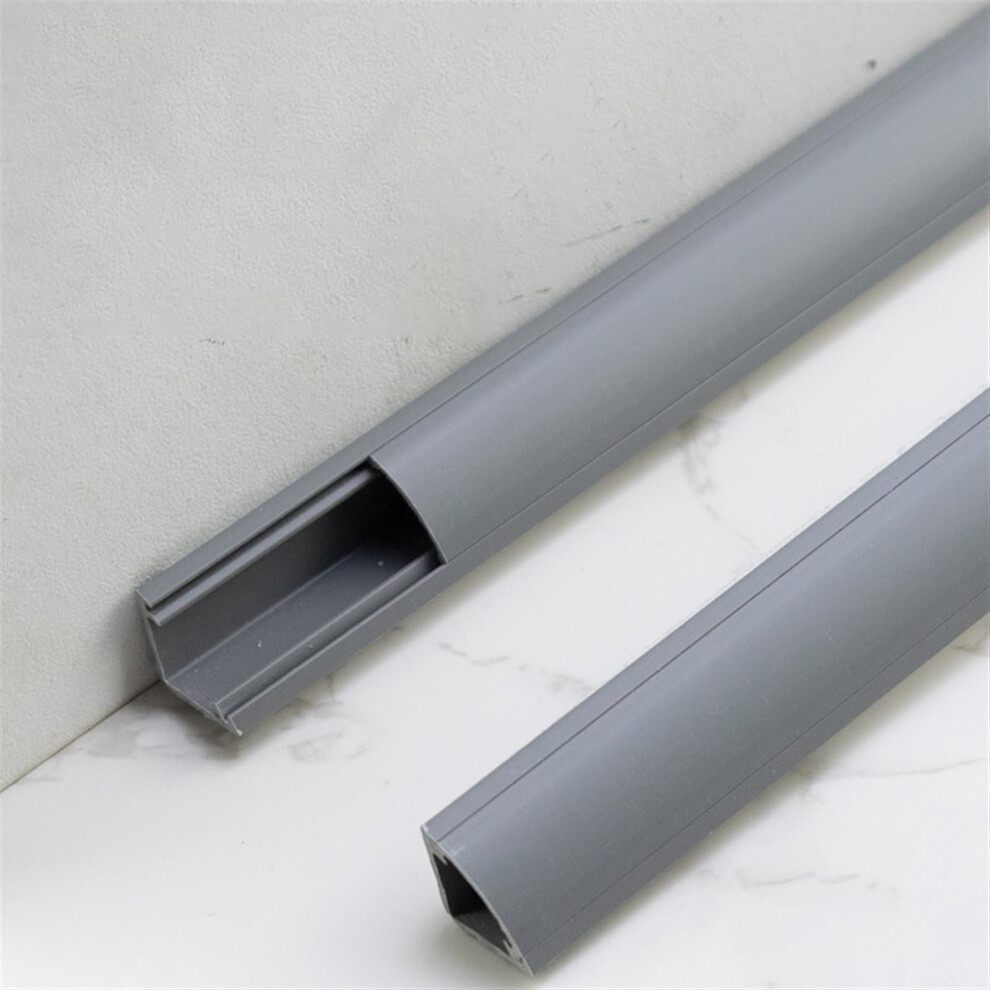 Cable Management Gray Corner Cable Cover 11X11mm Selfadhesive Raceway For Wall And Floor 2 Pack 9070919954184