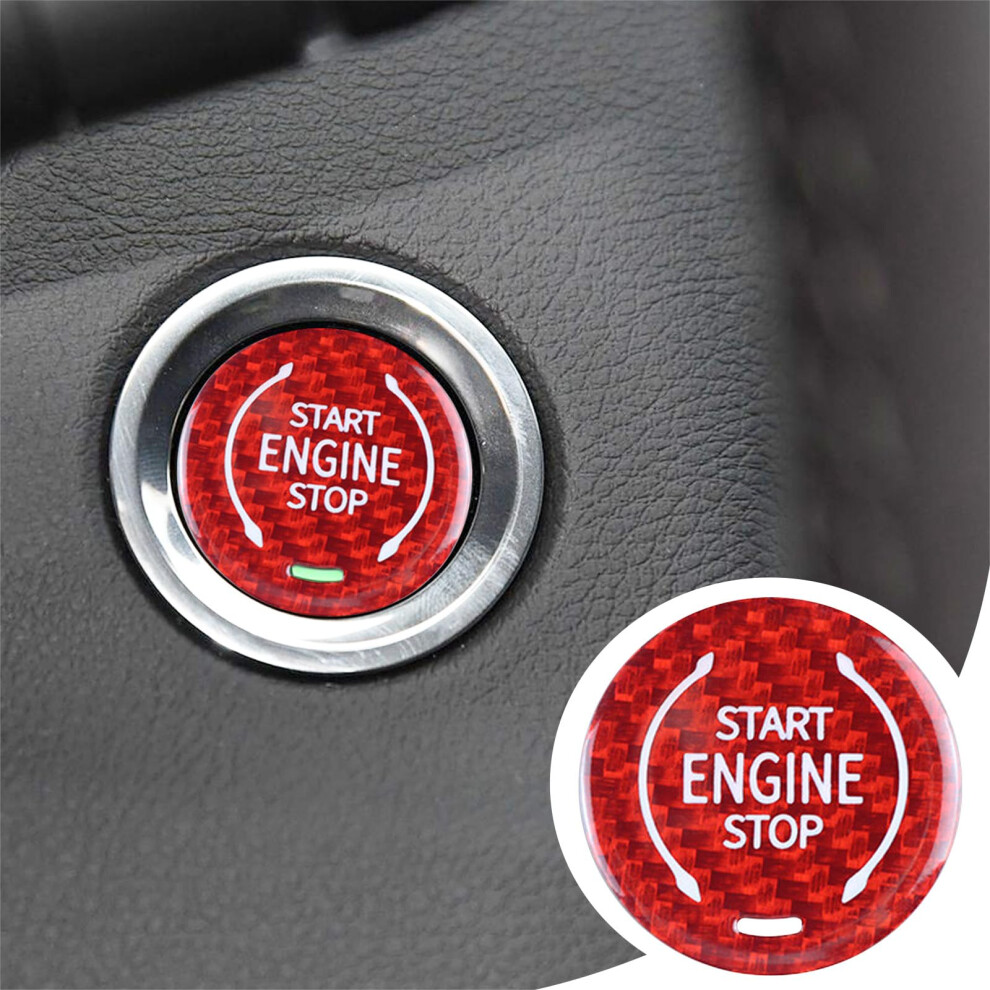 Carbon Fiber Push Start Button Cover For Cadillac Xt4 Xt6 Ct5 Buick Enclave Encore Gx Corvette C8 Red 9174973499817