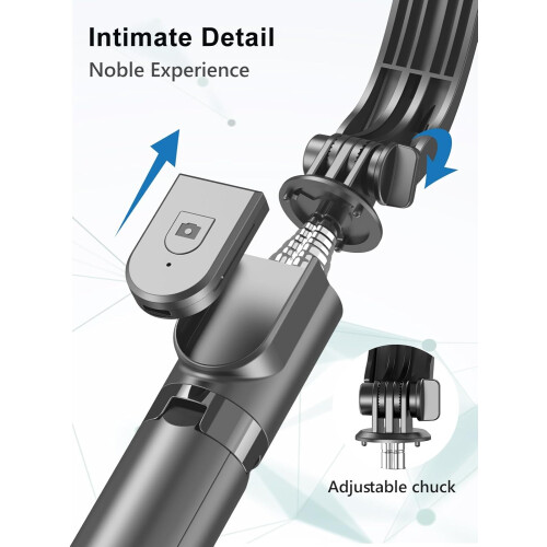 Selfie Stick Tripod 54 Inch Extendable with Wireless Bluetooth Remote and LED Light for iPhone Android 1