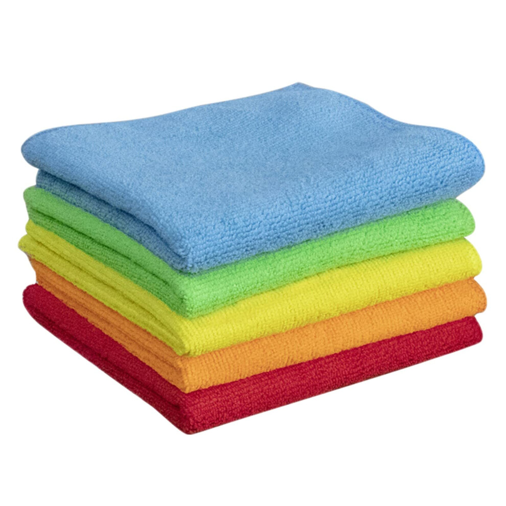 Microfiber Cleaning Cloths 5 Pack 11.8X11.8 Absorbent Lint Dish Towels For Kitchen Car 9113335726277