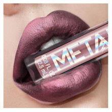 Metallic Liquid Lipstick Waterproof Long Lasting Nude Shimmer Non Stick Cup Lip Gloss 06