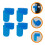 8Pcs Blue Clarinet Rest Cushions Soft Silicone Thumb Support 11
