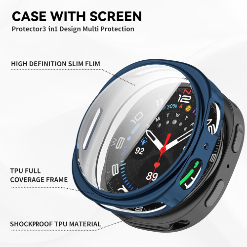 Screen Protector and Case for Samsung Galaxy Watch 8 40mm 44mm Full Coverage AntiScratch TPU 8 Pack 1