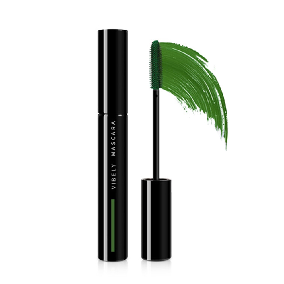 Green Waterproof Mascara Volumizing And Lengthening Smudge Proof Vegan For Dramatic Lashes